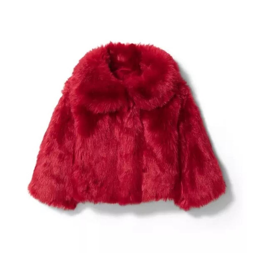 NWT❤️Janie and Jack Faux Fur Jacket sz7/8 - Picture 3 of 8